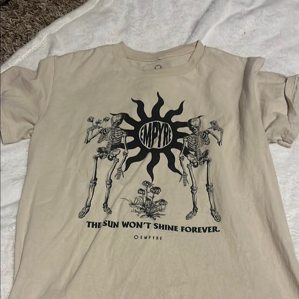 Empyre Beige Graphic T-Shirt for Men